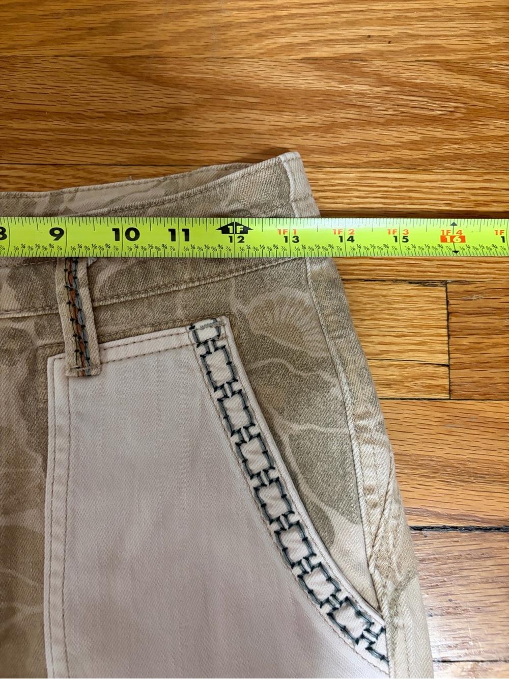 Anthropologie Pilcro The Camp Wenderer Patchwork Embellished Pants Bohemian 26 - Picture 12 of 16